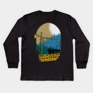 Tower Crane Kids Long Sleeve T-Shirt